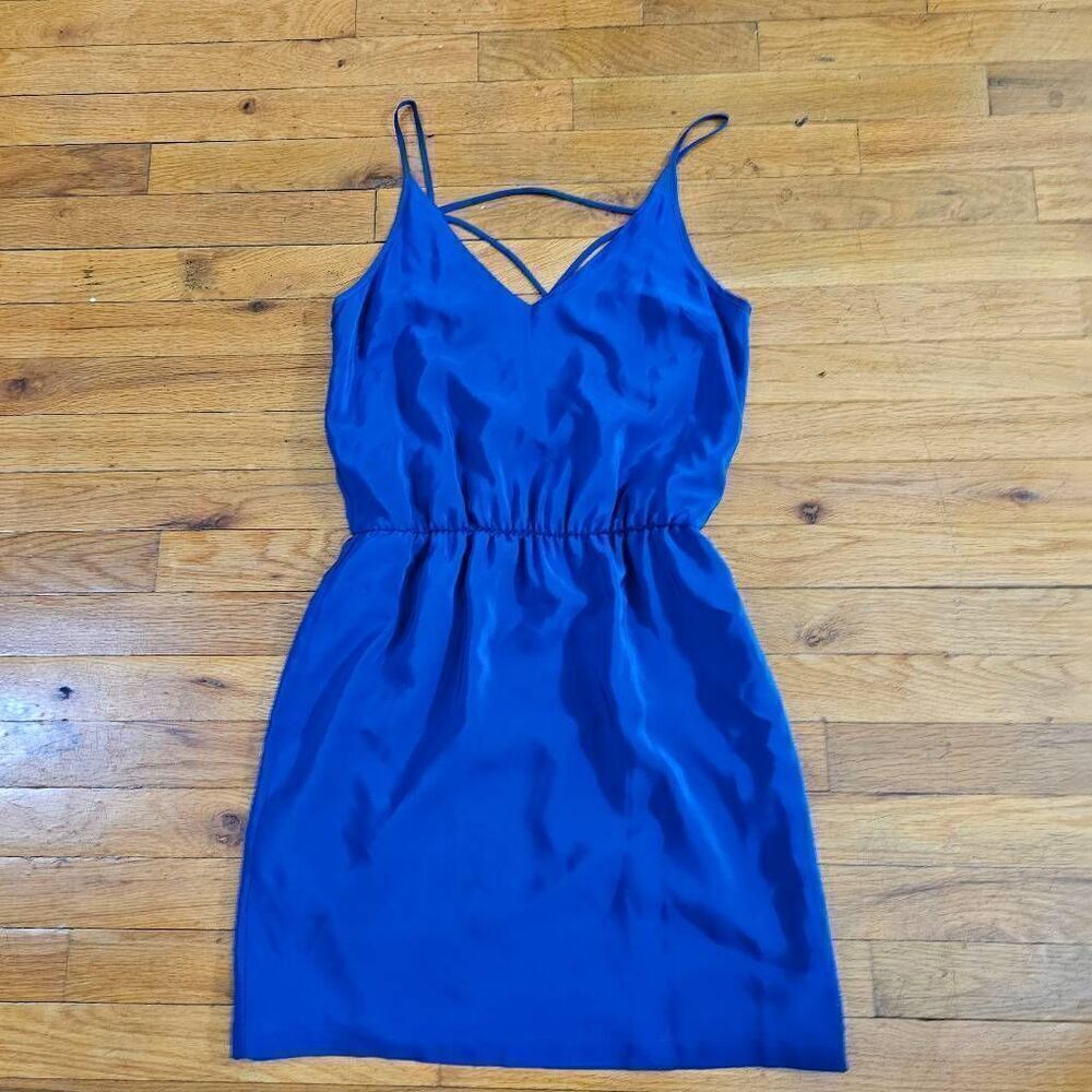 Amanda Uprichard Blue Silk Mini Dress Size Small
